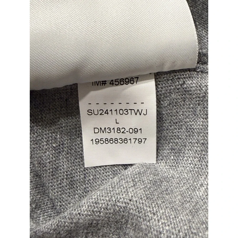 Jordan Air EMB T-Shirt Men's Grey DM3182-091 Short Sleeve L Cotton Crew Neck NWT